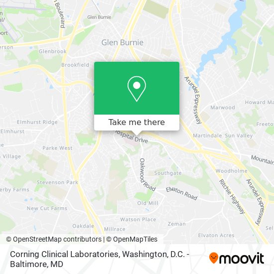 Corning Clinical Laboratories map