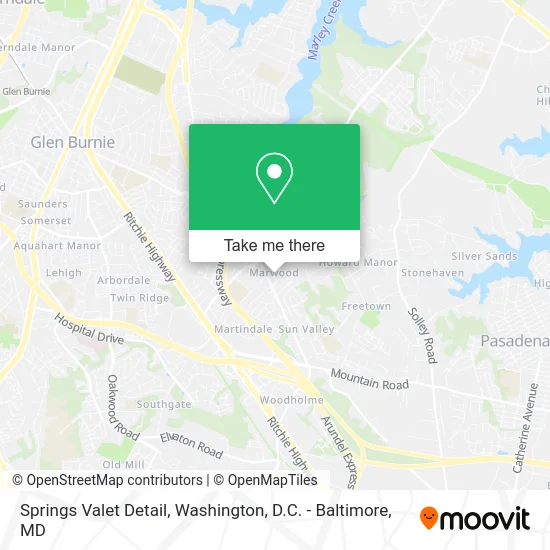 Springs Valet Detail map