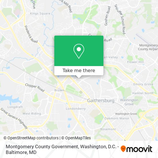 Montgomery County Government map