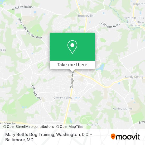 Mary Beth's Dog Training map