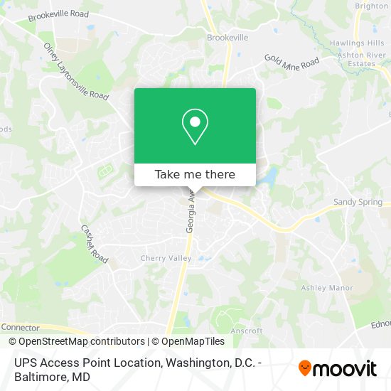 UPS Access Point Location map