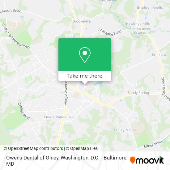 Owens Dental of Olney map