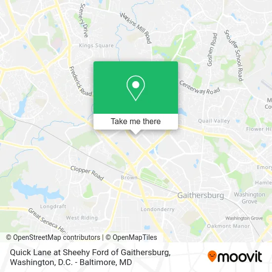 Quick Lane at Sheehy Ford of Gaithersburg map