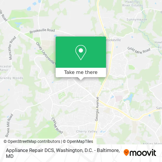 Mapa de Appliance Repair DCS