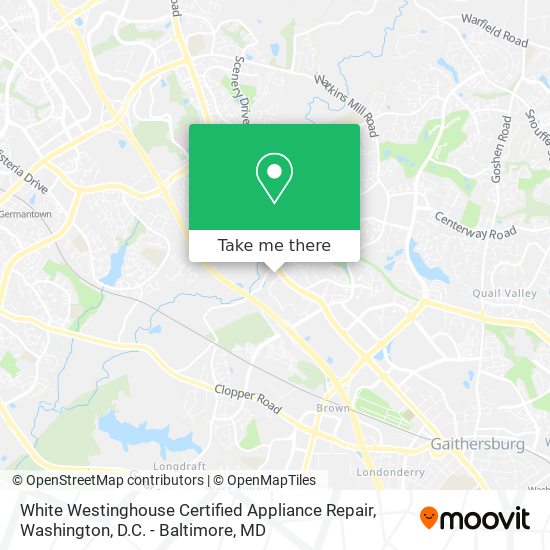 White Westinghouse Certified Appliance Repair map