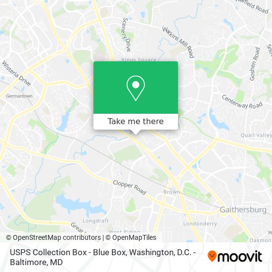 Mapa de USPS Collection Box - Blue Box