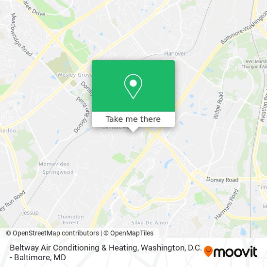 Beltway Air Conditioning & Heating map