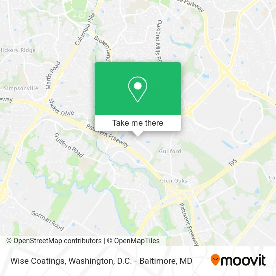 Mapa de Wise Coatings