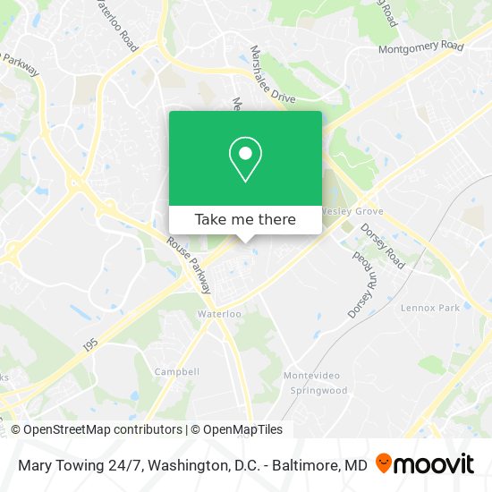 Mary Towing 24/7 map