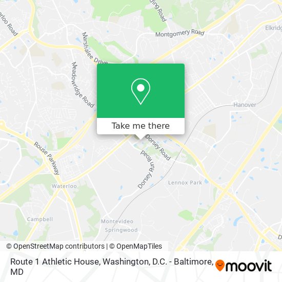 Route 1 Athletic House map