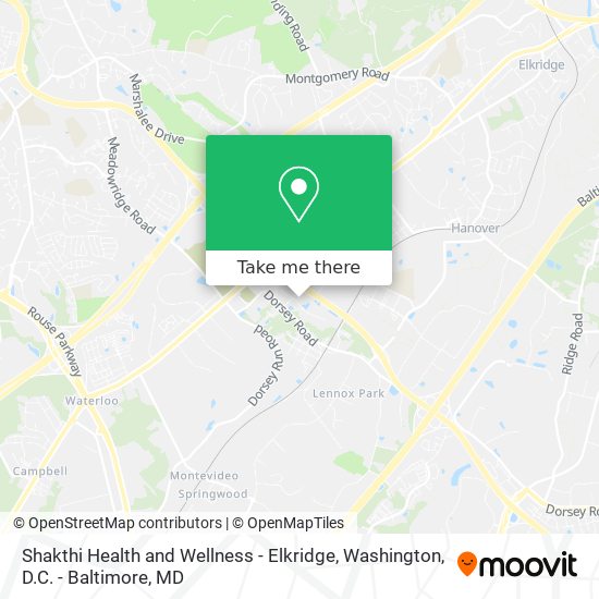 Shakthi Health and Wellness - Elkridge map