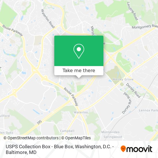 USPS Collection Box - Blue Box map