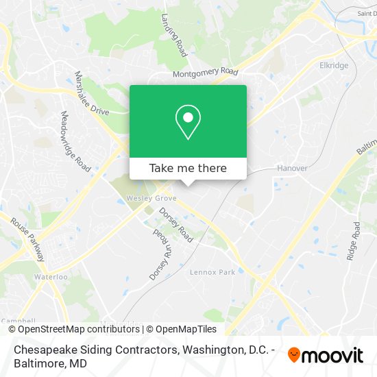 Mapa de Chesapeake Siding Contractors