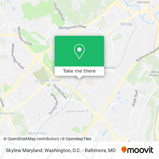 Mapa de Skyline Maryland