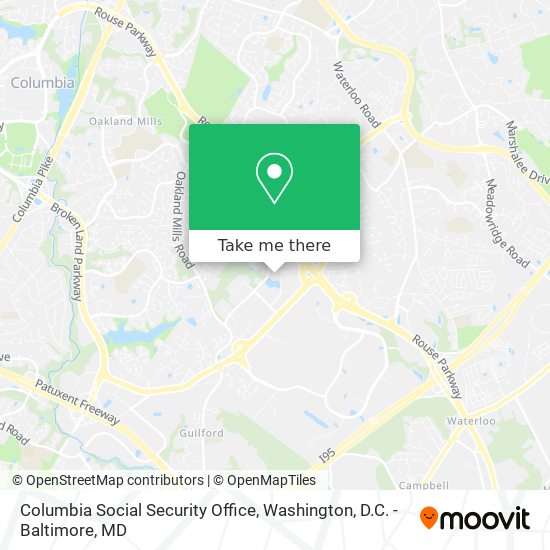 Mapa de Columbia Social Security Office