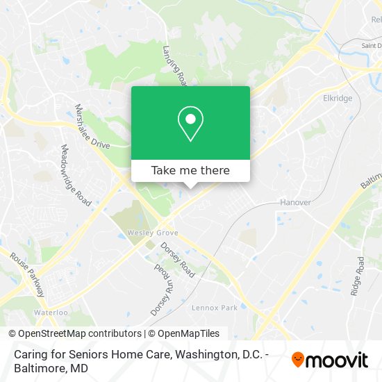 Caring for Seniors Home Care map