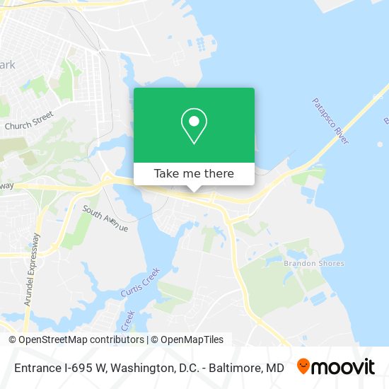 Mapa de Entrance I-695 W