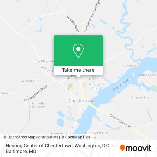 Hearing Center of Chestertown map