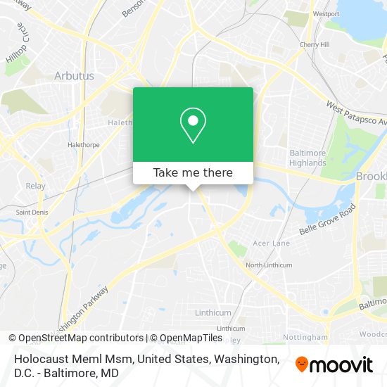 Mapa de Holocaust Meml Msm, United States