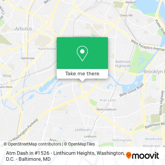 Mapa de Atm Dash in #1526 - Linthicum Heights