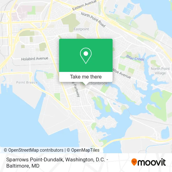 Sparrows Point-Dundalk map
