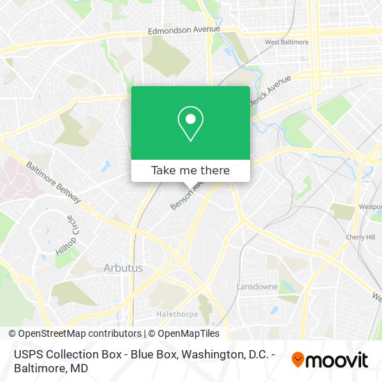 Mapa de USPS Collection Box - Blue Box