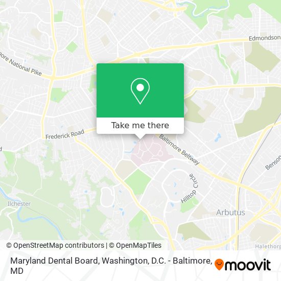 Mapa de Maryland Dental Board