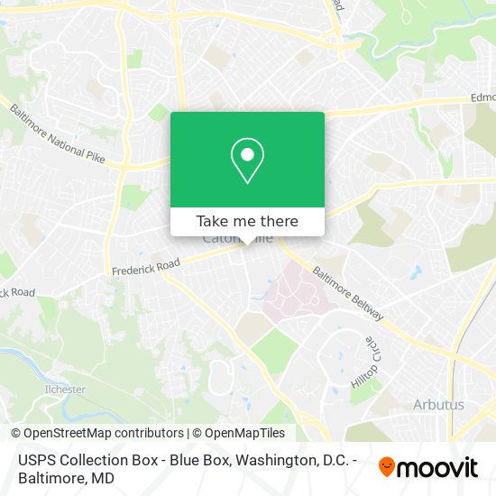 USPS Collection Box - Blue Box map