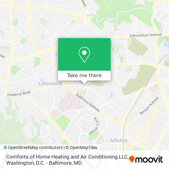 Comforts of Home Heating and Air Conditioning.LLC map