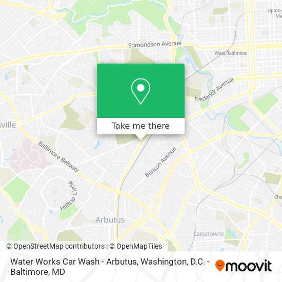 Water Works Car Wash - Arbutus map