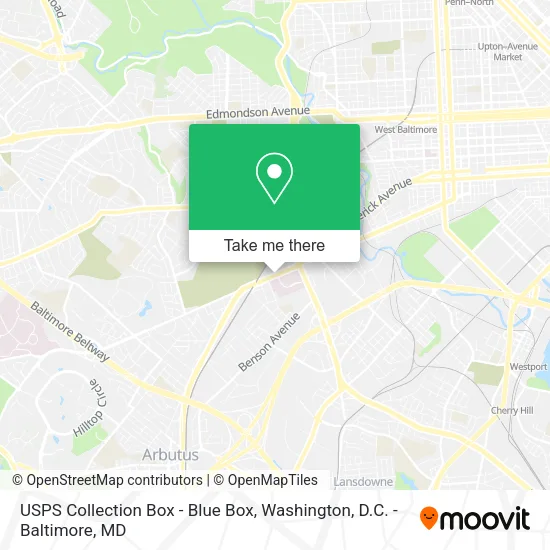Mapa de USPS Collection Box - Blue Box