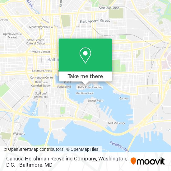 Mapa de Canusa Hershman Recycling Company
