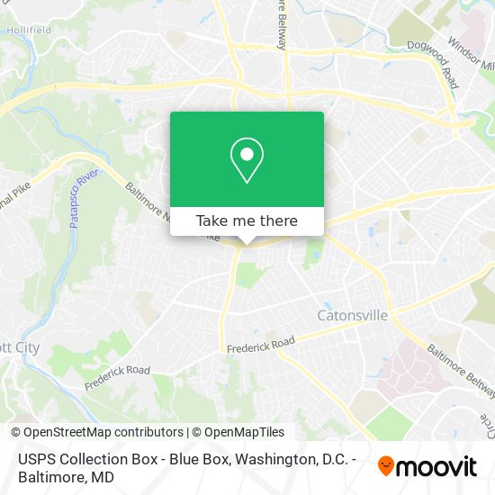 Mapa de USPS Collection Box - Blue Box