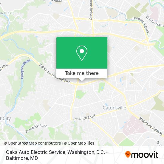 Oaks Auto Electric Service map