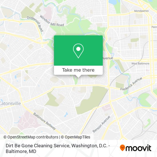 Dirt Be Gone Cleaning Service map