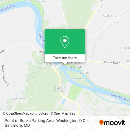 Point of Rocks Parking Area map