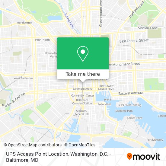 UPS Access Point Location map