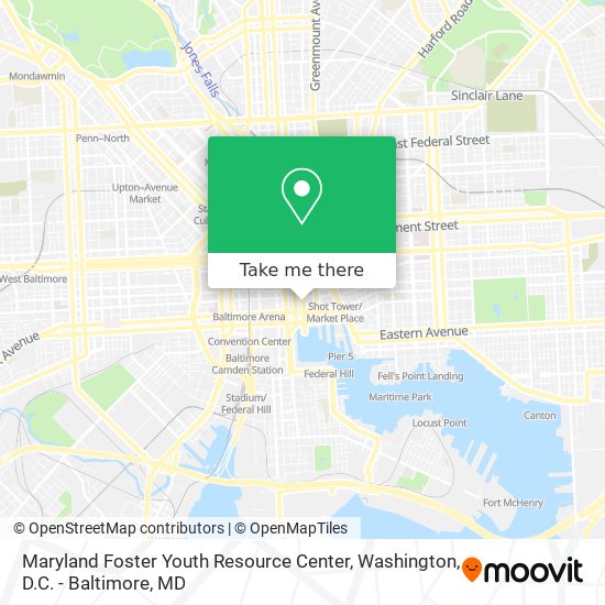 Mapa de Maryland Foster Youth Resource Center