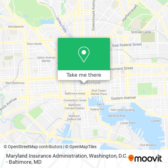 Maryland Insurance Administration map