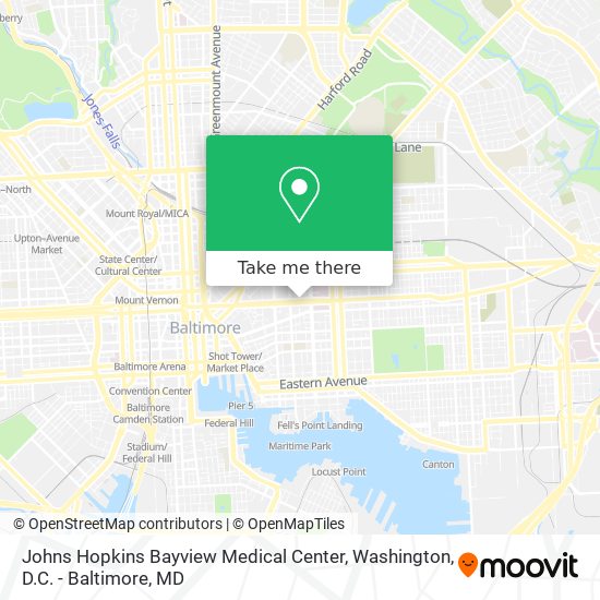 Johns Hopkins Bayview Medical Center map