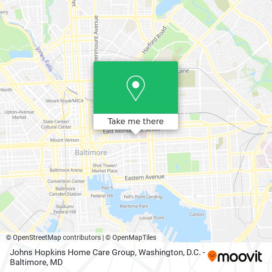 Mapa de Johns Hopkins Home Care Group