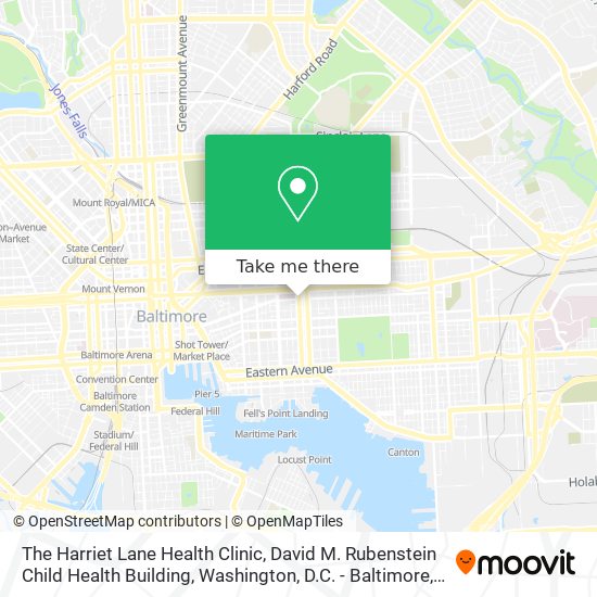 Mapa de The Harriet Lane Health Clinic, David M. Rubenstein Child Health Building