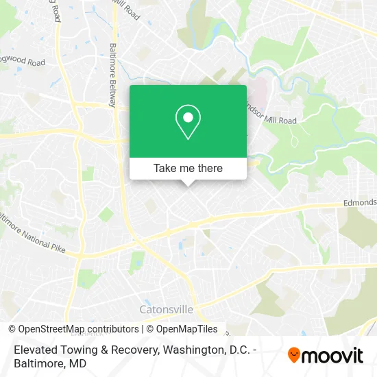 Elevated Towing & Recovery map