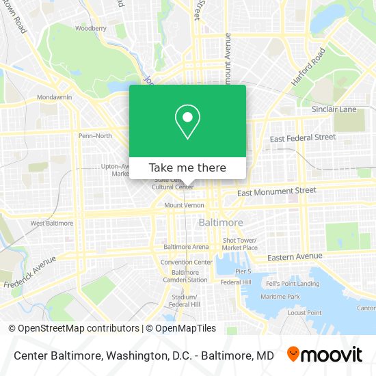 Center Baltimore map