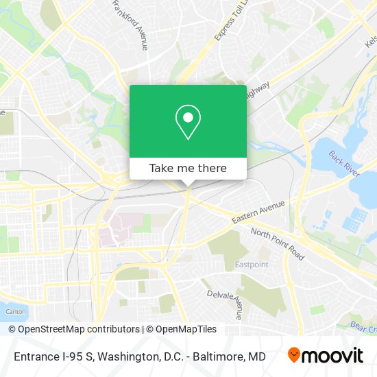 Mapa de Entrance I-95 S