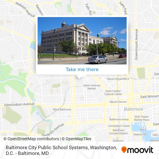 Baltimore City Public School Systems map