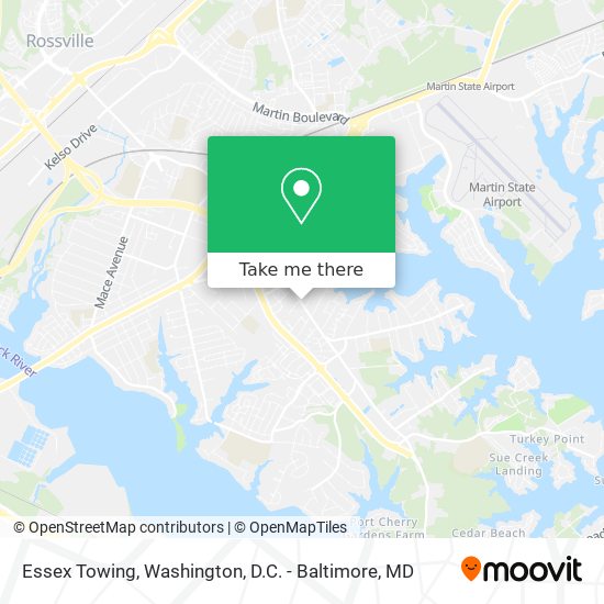 Essex Towing map