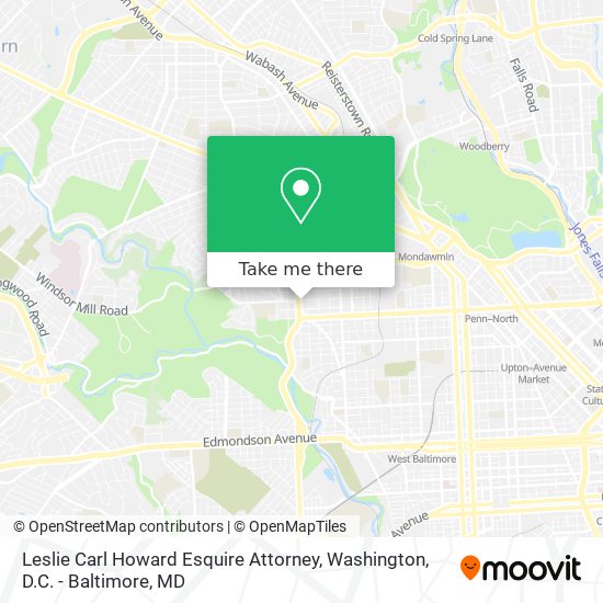 Leslie Carl Howard Esquire Attorney map