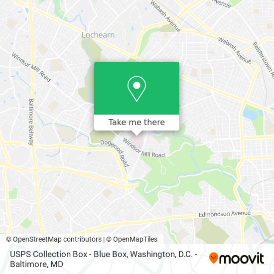 USPS Collection Box - Blue Box map