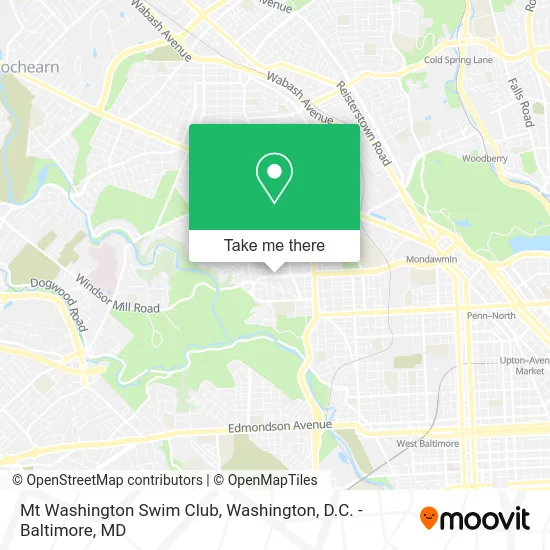 Mt Washington Swim Club map